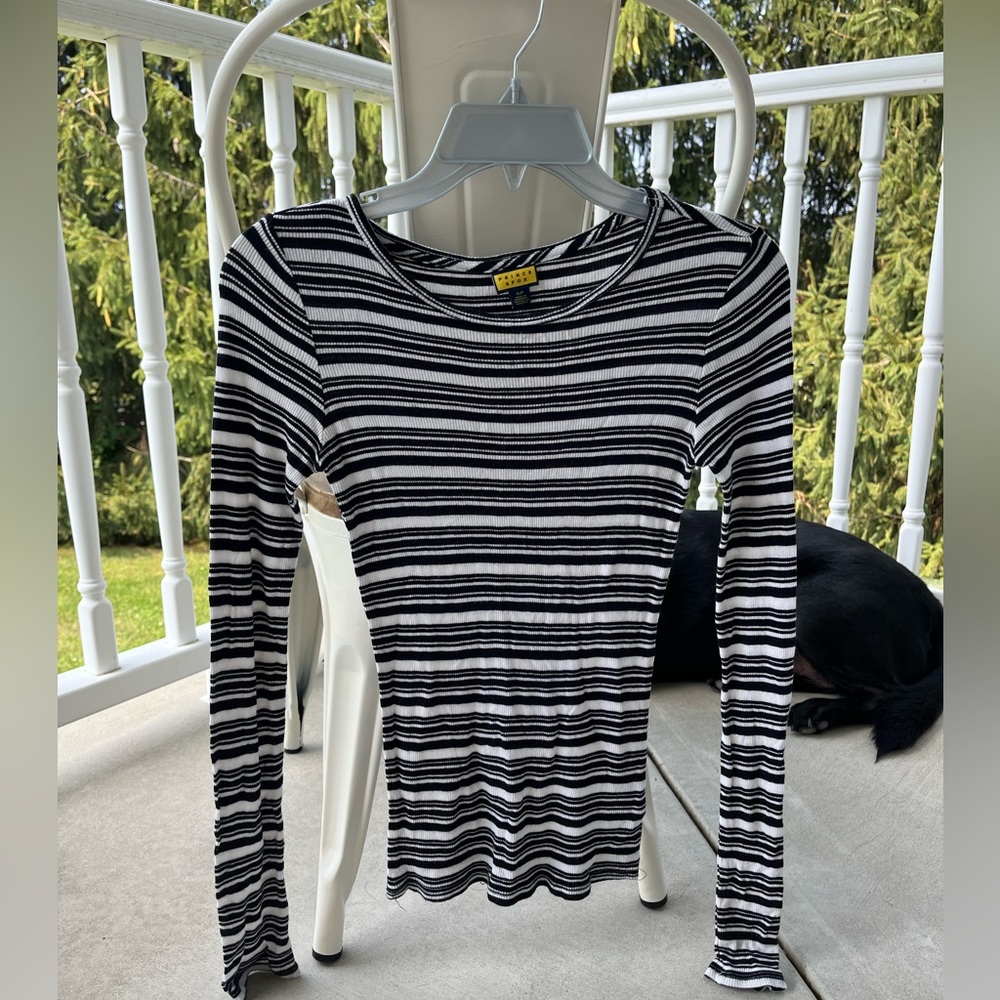 Black and white striped long sleeve